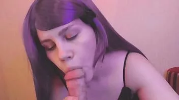 play দুষ্টু বেগুনি কুত্তা মোরগ চুষে, pov blowjob, handjob এবং মুখের উপর কাম