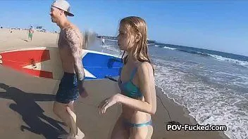 play She sucks at surfing but not at getting cocked